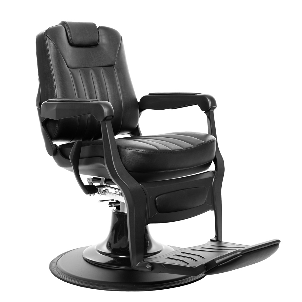 Czarny fotel barberski Carter