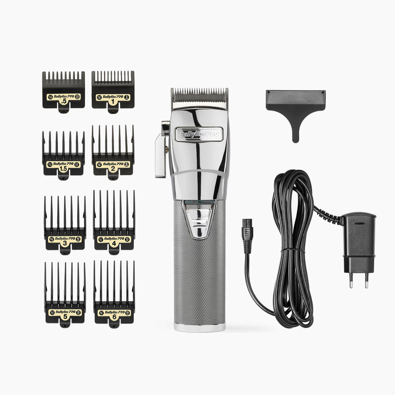 Zestaw maszynki BaByliss PRO FX8700E: maszynka, ładowarka i 8 nakładek dystansowych
